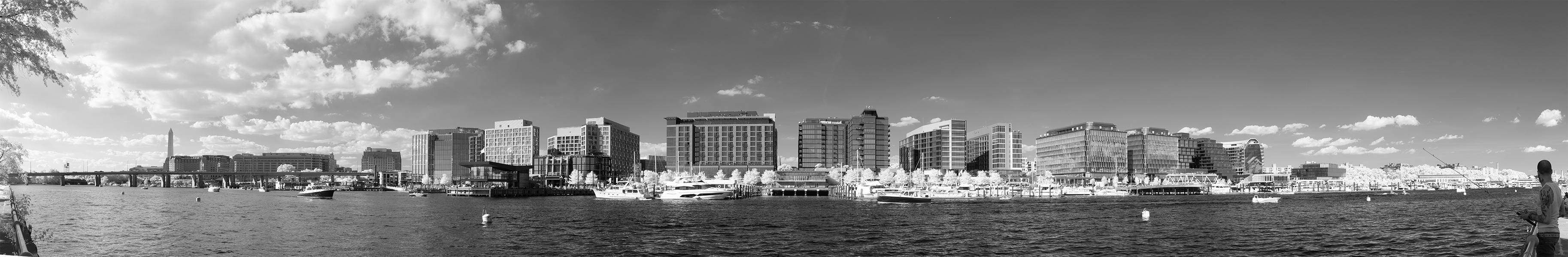 Infrared Panorama of Washington Waterfront.